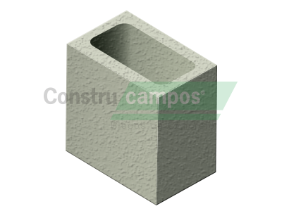 Meio Bloco Estrutural Classe A 11,5x19x19 - ConstruCampos