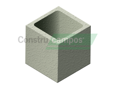 Meio Bloco Estrutural Classe C (vedação) 19x19x19 - ConstruCampos