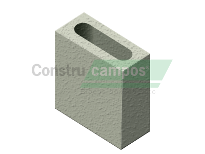 Meio Bloco Estrutural Classe C (vedação) 09x19x19 - ConstruCampos