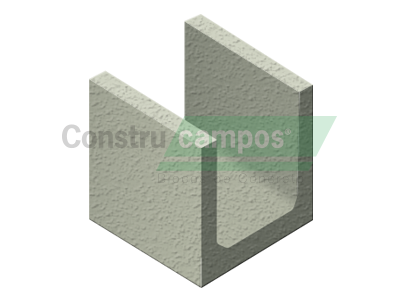 Meia Canaleta 19x19x19 - ConstruCampos