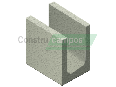 Meia Canaleta 14x19x19 - ConstruCampos