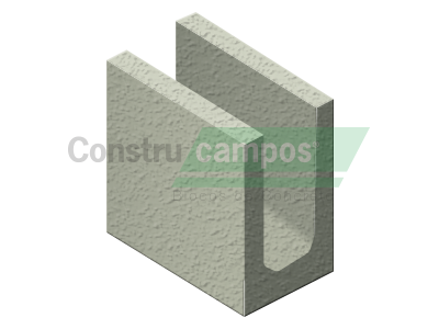 Meia Canaleta 11,5x19x19 - ConstruCampos