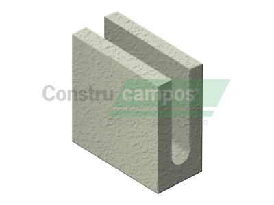 Meia Canaleta 09x19x19 - ConstruCampos