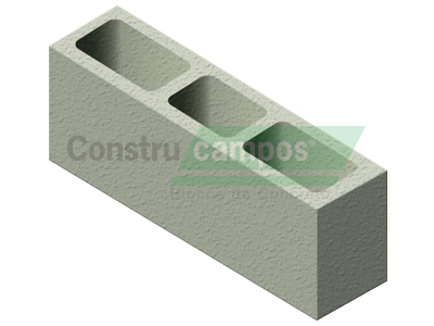 Bloco Estrutural Classe A 14x19x54 - ConstruCampos